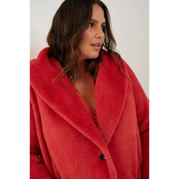 Anthropologie Sanctuary Elena Plush Shawl Jacket - in Medium Pink - NWT - SZ XL - Picture 6 of 13